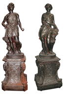 70.3126 Set of Four Cast Iron Life Size Figures -