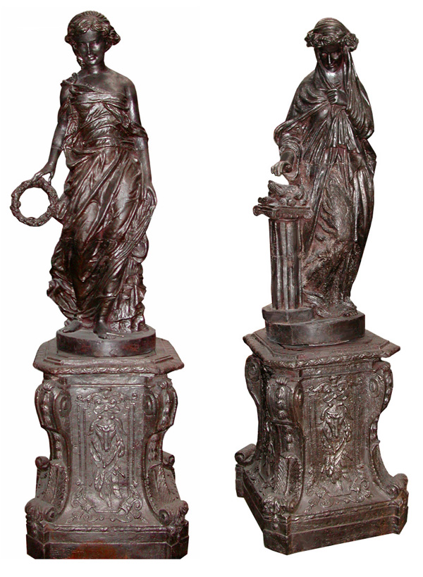 70.3126 Set of Four Cast Iron Life Size Figures -