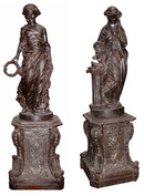 70.3126 Set of Four Cast Iron Life Size Figures -
