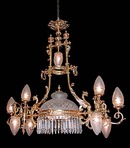 55.5972 19th C. Bronze Griffin Chandelier