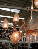 55.5972 19th C. Bronze Griffin Chandelier