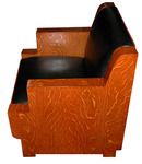 29.5988 Pair of Burled Maple Art Deco Chairs