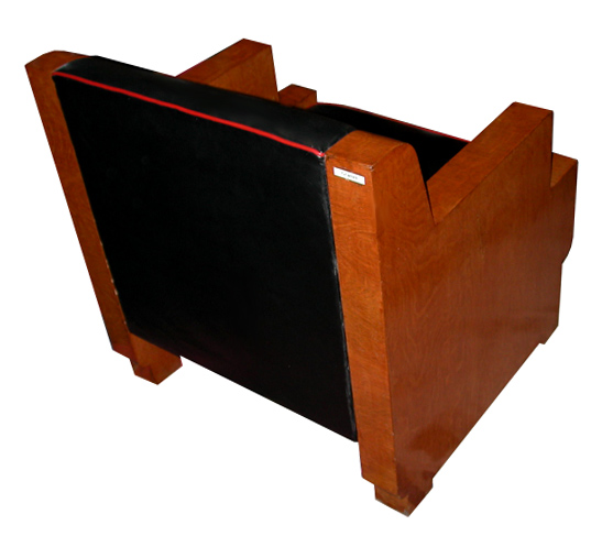 29.5988 Pair of Burled Maple Art Deco Chairs