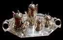 83.6048 5 Piece WMF Silver Plate Art Deco Tea Set