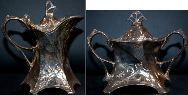 83.5981 WMF Silver Plate Art Nouveau Tea Set