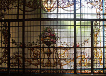 74.6037 19th C. Stained Glass Window Signed M. Casanova