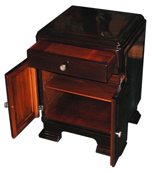 53.6112 Pair of Rosewood Art Deco Nightstands