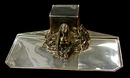 70.2843 Silver Plate Egyptian Revival Sphinx Inkwell