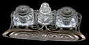 70.273 Bronze & Crystal Inkwell