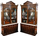 116 Pair of Renaissance Revival Breakfront Bookcases