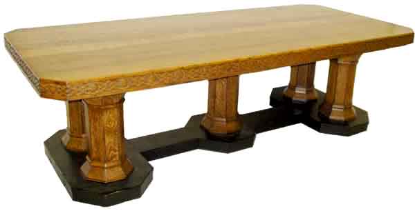 47.6081 19th C. American Quartersawn Oak Conference Table