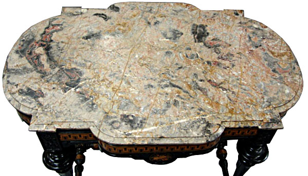 13.6097 Victorian Marble Top Table by Herter Brothers