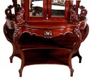27.6099 American Rococo Carved Rosewood Cabinet & Console by J. Meeks