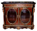26.6176 Napoleon III Gilt Bronze Mounted Red Boulle Vitrine