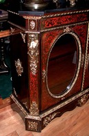 26.6176 Napoleon III Gilt Bronze Mounted Red Boulle Vitrine