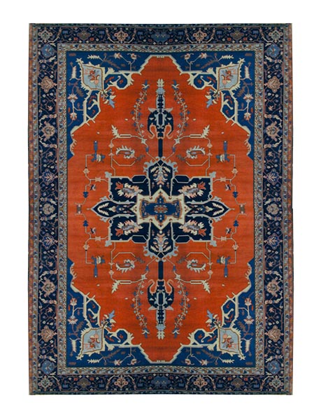 85.2796 Heriz Persian Rug c. 1920