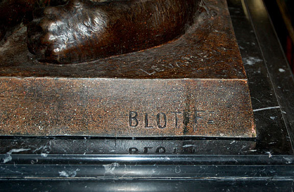 70.622419th C. Bronze of Lady Reclining on Lion Signed: Levasseur