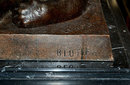70.622419th C. Bronze of Lady Reclining on Lion Signed: Levasseur