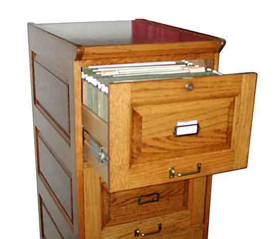 23.076 Fantastic Four-Drawer Oak Filing Cabinet