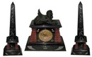 62.6258 3 Pc Egyptian Revival Clock Set