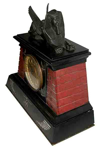 62.6258 3 Pc Egyptian Revival Clock Set