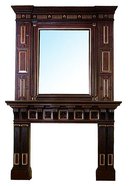 72.6259 Mahogany Fireplace Mantel & Over Mirror