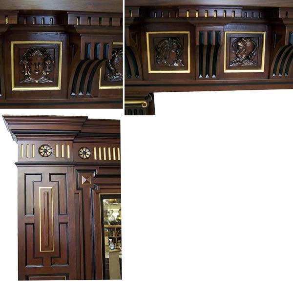 72.6259 Mahogany Fireplace Mantel & Over Mirror