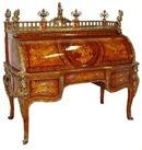 06.6290 Dutch Marquetry Inlaid Cylinder Desk