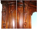 53.5074 19th C. American Walnut & Burl Armoire w/Large Beveled Mirror