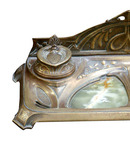 70.6264 Italian Bronze Inkwell with Marble Base