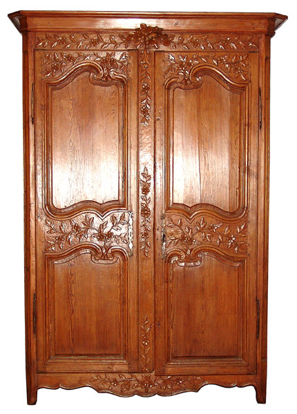 24.6333 Fantastic French Armoire w/Nice Carvings