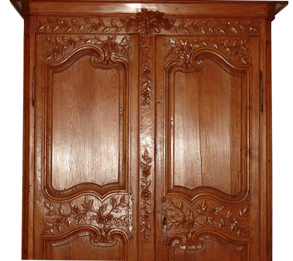 24.6333 Fantastic French Armoire w/Nice Carvings