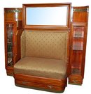 38.6266 Art Nouveau Couch and Curio Cabinet
