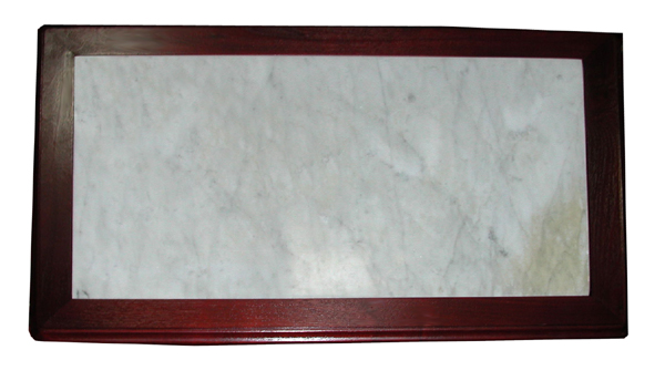 13.6268 Art Nouveau Table with Inset Marble Top
