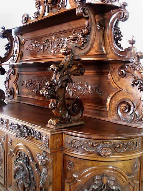 26.6342 Carved Victorian Sideboard by Alexander Roux, NYC