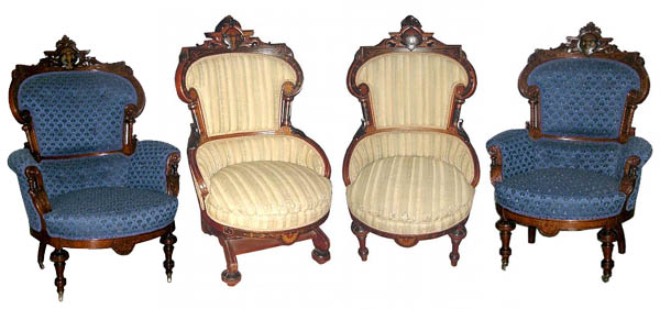 37.5185 5-Piece American Victorian Parlour Suite c. 1890