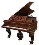 79.4485 Art Case Rosewood American Chickering 9' Concert Grand Piano.