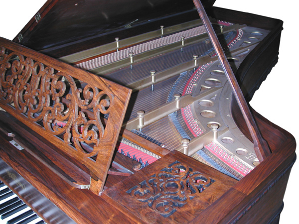 79.4485 Art Case Rosewood American Chickering 9' Concert Grand Piano.
