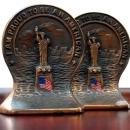 3357 Pair of Antique Bronze Statue of Liberty Bookends