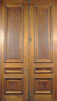 83.6416 Pair of American Victorian Walnut & Burl Doors