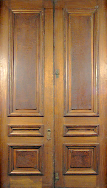 83.6416 Pair of American Victorian Walnut & Burl Doors