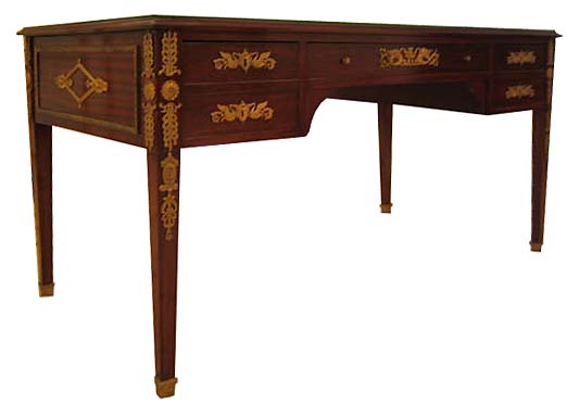 08.6426 French Empire Desk with Bronze Trim