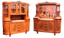 44.5109 11 Pc. Mahogany & Walnut Empire Dining Suite c. 1920