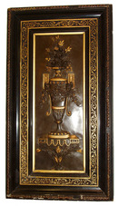 82.6443 19th C. Herter Bros., NY Bronze Plaque in Original Frame