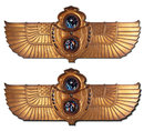82.6451 Pair of Tiffany Cast Bronze Egyptian Revival Wall Plaques