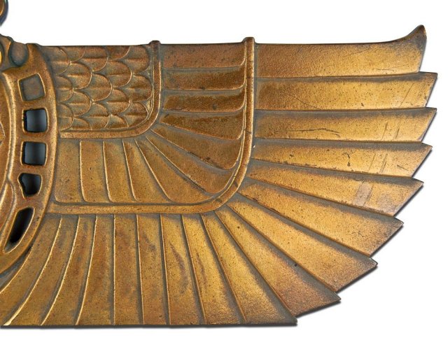 82.6451 Pair of Tiffany Cast Bronze Egyptian Revival Wall Plaques
