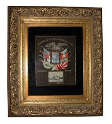 77.253 American 20th C. Framed Silk Embroidery.
