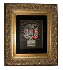 77.253 American 20th C. Framed Silk Embroidery.