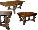 Antique Carved Figural 12-piece Dining Suite in Walnut