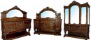Antique Carved Figural 12-piece Dining Suite in Walnut